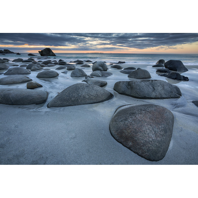Uttakleiv Beach by Tunart - No Frame Print on Canvas, 61cm H x 91cm W