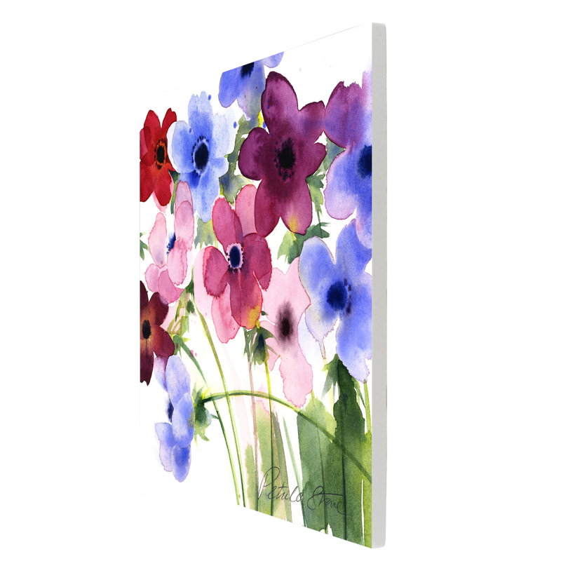 P.STONE Traditional Plants & Flowers Wall Decor on Ceramic