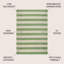 Cino Two-Tone Wide Stripe Green/Cream Indoor/Outdoor Rug-69806594