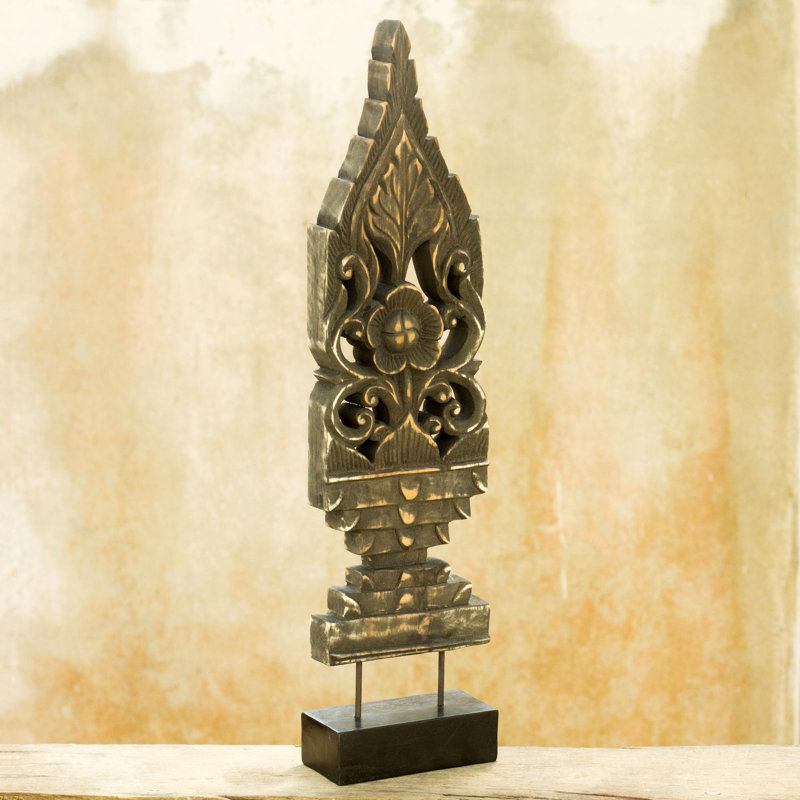 Royal Flowers Wood Sculpture