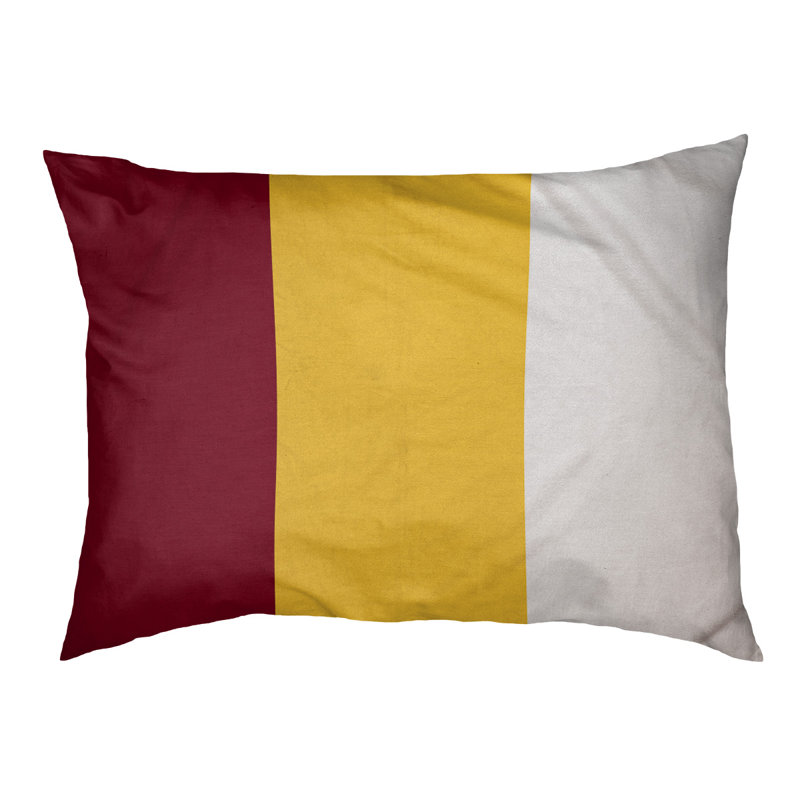 Coussin Detroit, Maroon/Yellow/White, Medium (28" W x 18" D x 6" H)
