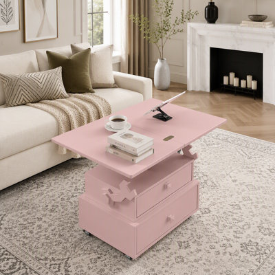 Multi-functional Lift Top Table with Storage Drawers