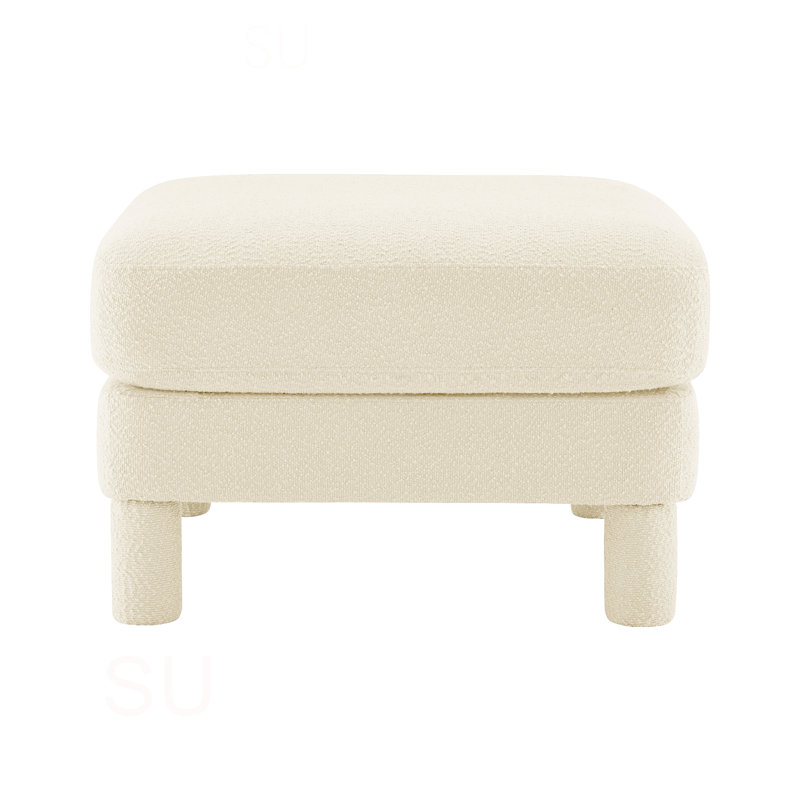 Repose-pieds Lucas, polyester, Beige