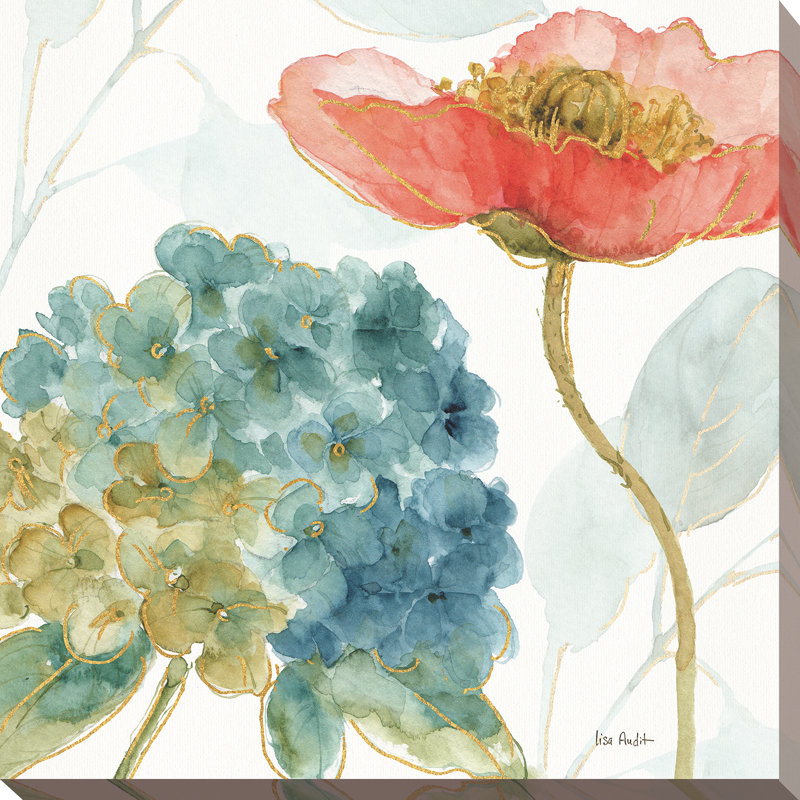 «Rainbow Seeds Flowers IV», reproduction, H 18 po x l 18 po x P 1 po, Toile tendue