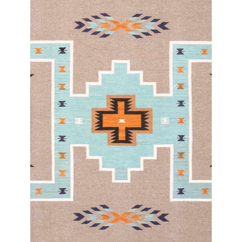 Canvello Tuscany Collection Reversible Wool Mocha Area Rug- 8' 2'' X 10' 0''