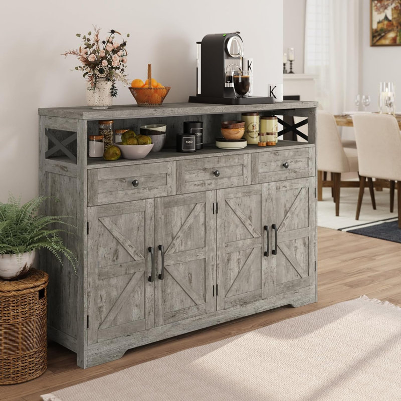 Ashveer 51.2'' Sideboard, Washed Gray