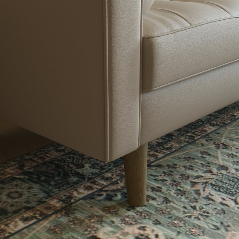 Fauteuil d'appoint Mid-Century Statura, Beige