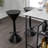 Chronos 29.75" Modern Sculptural Hourglass Backless Metal Bar Stool, Black Solid Iron Bar Chair with Footrest for Kitchen Island & Home Bar-703324331