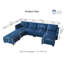 Canapé modulaire en U avec repose-pieds 7 pièces Zendajas-387844984