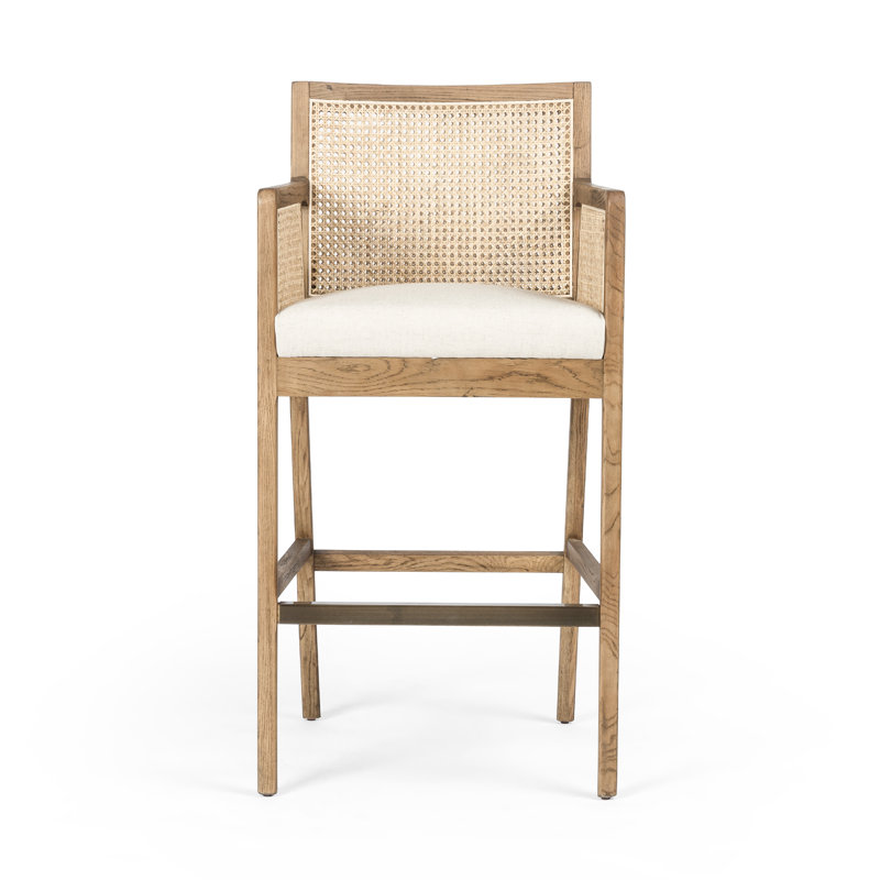 Antonia Counter & Bar Stool, Natural, Bar Stool (31.25" Seat Height), Beige