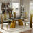Boucle Upholstered Chairs With Glam High Stainless Steel Back And Legs-1103236343