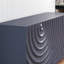 Buffet Paulsboro 150 cm avec motif en spirale, meuble de rangement moderne à 4 portes pour la cuisine ou le salon, bleu-1522547012