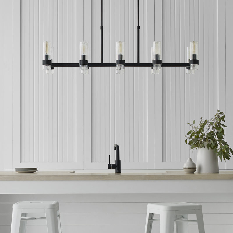 Geneva 10 - Light Chandelier, Polished Nickel