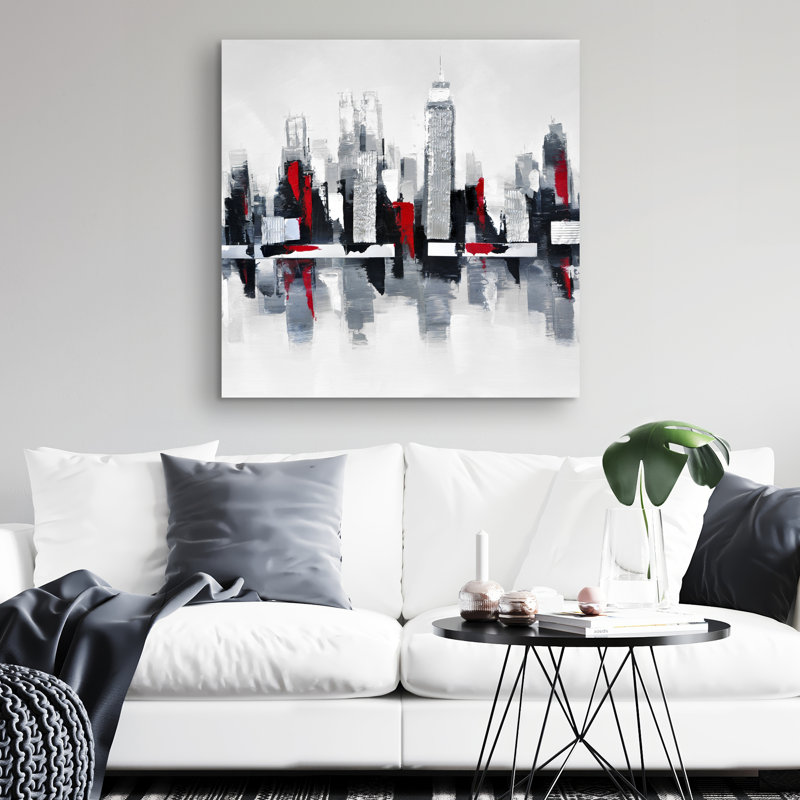 cityscape - 32"x32" art on canvas