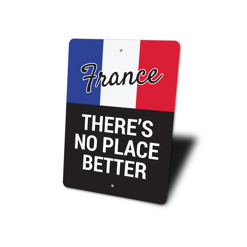 Plaque en aluminium French Pride, H 18 po x l 12 po x P 0,06 po