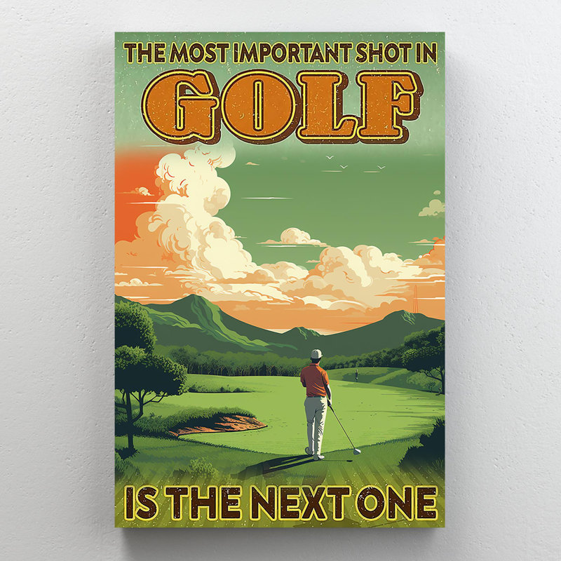 «The Most Import Shot In Golf 2», reproduction d'art graphique sur toile tendue, H 36 po x l 24 po x P 1,25 po