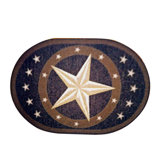 Furnish my Place 800 Texas Star Cowboy Area Kids Rug for Playroom, Bathroom & Kindergarten Classroom, Floor Mat, Texas Western Star Rustic, Multicolor