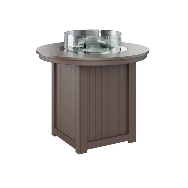 Berlin Gardens Donoma 44″ Round Counter Height Fire Pit Table, 37" H x 44" W x 44" D