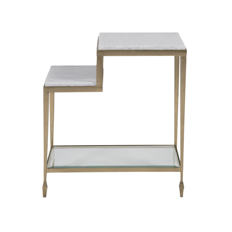Signature Designs Sashay Gold Rectangular End Table