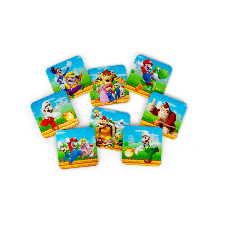 Ensemble de sous-verres 3D empilables 4 pièces Super Mario Bros
