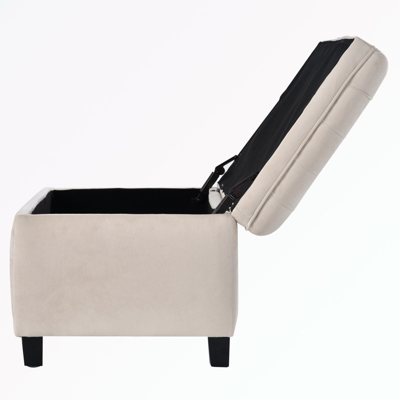 Banc de rangement à couvercle rabattable Droitwich, Beige