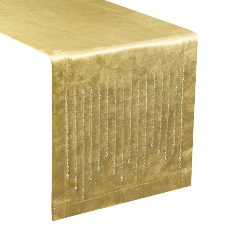 Solid Colour Tablecloth, 35cm W x 140cm L, Gold