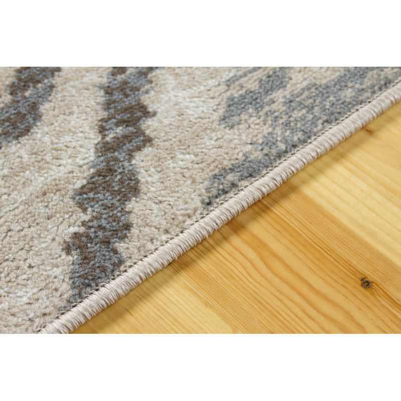 Tapis ikat gris Noren, Rectangle 8 pi x 10 pi