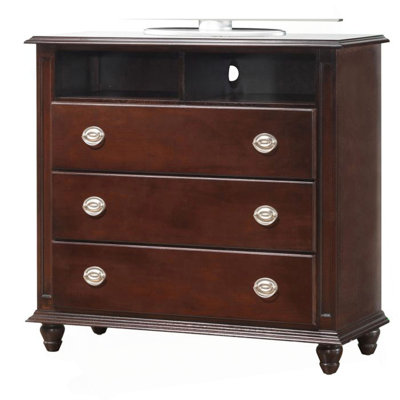 Elegant Cappuccino Media Storage Chest