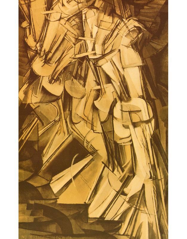Nude Descending a Staircase #2, 24" H x 15" W