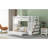 Twin Over Bunk Bed With Trundle And Safe Climbing Feature - Built Solid Pine In White Twintwin Storage Drawers Legs Stylish Bedroom Addition-657817700