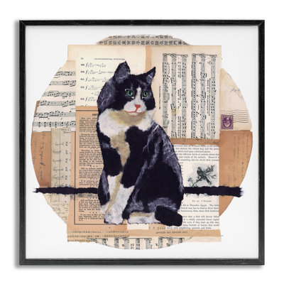 «Tuxedo Cat Collage Giclee Art» par Nancy Overton