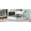 Lit plateforme en bois blanc avec tête de lit et gigogne simple