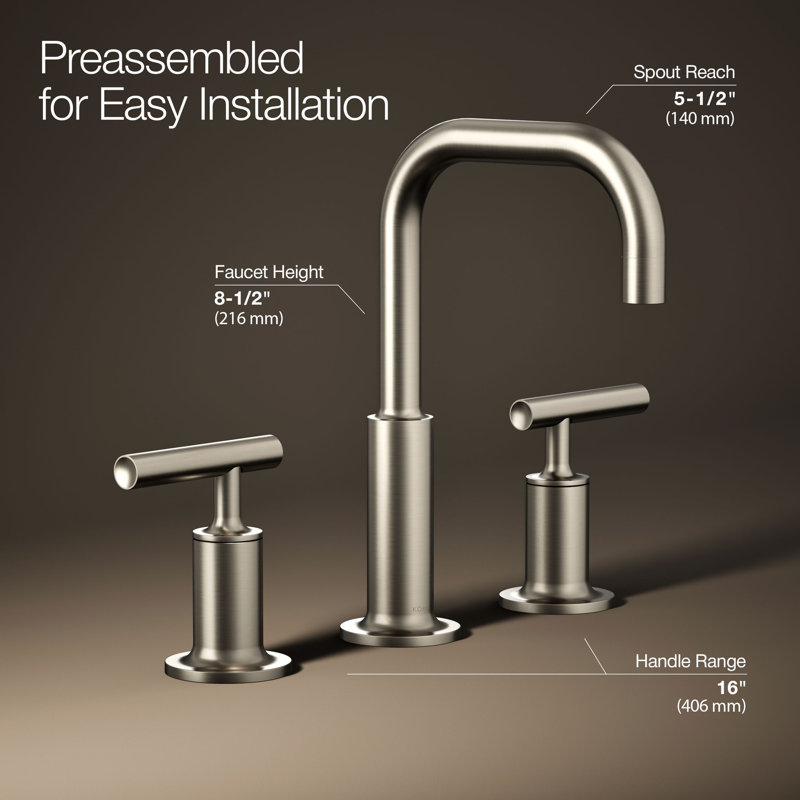Purist Widespread Faucet, Vibrant Brushed Nickel