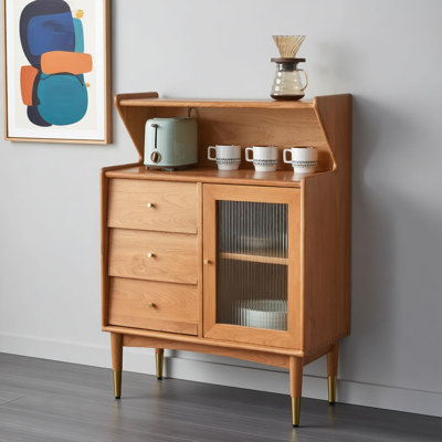 Modern minimalist small solid wood accent chest