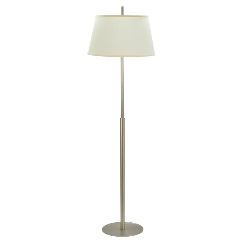 62'' Matte Brushed Nickel Floor Lamp