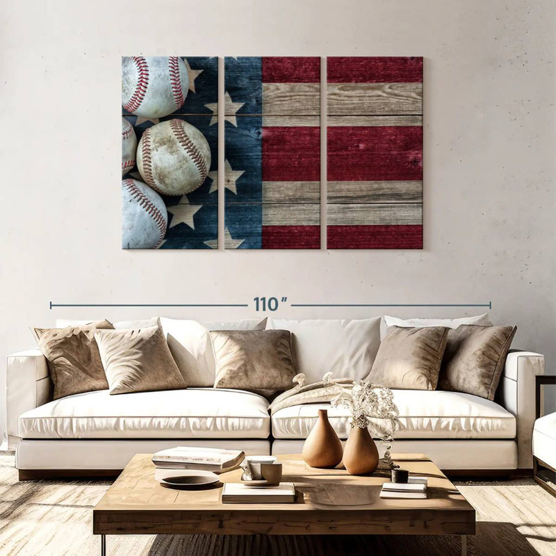 Borges American Baseball, 48" H x 74" W