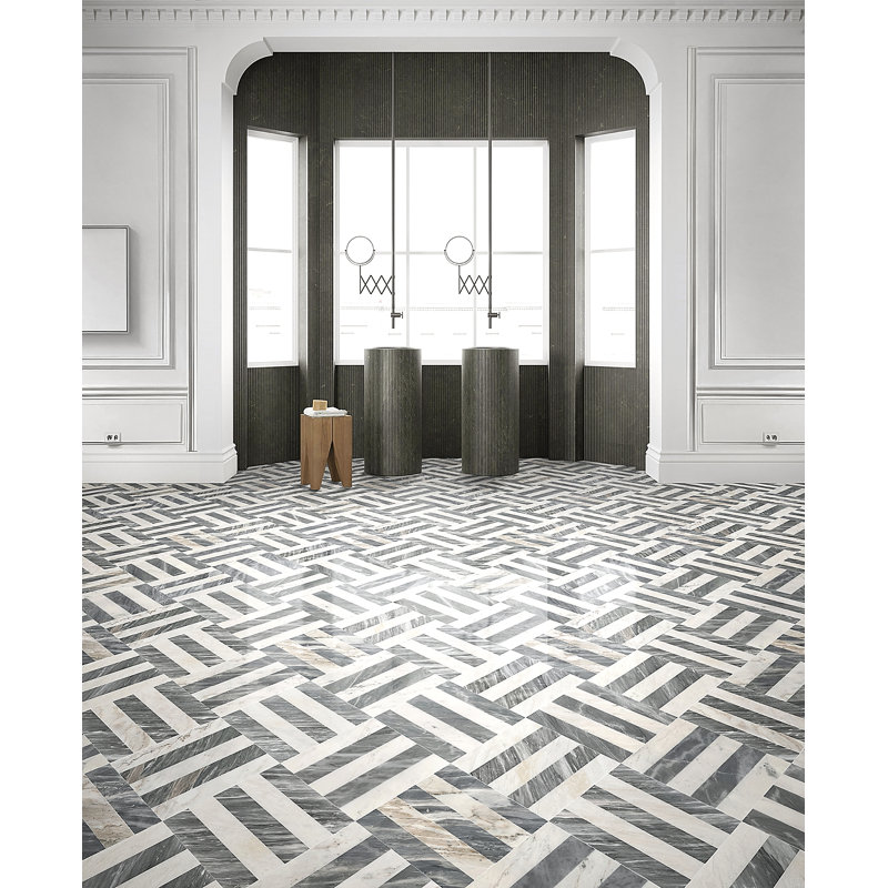 Marbre au jet d'eau 12 * 12, marbre naturel, pour plancher et mur, carrelage en marbre poli, pierre naturelle, marbre véritable, marbre véritable, 1 boîte de chaque motif, 4 pièces