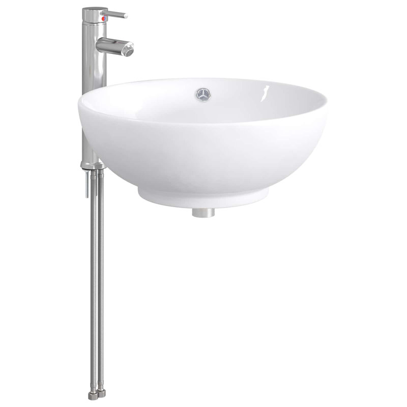 Belfry Bathroom 440mm W Metal Sink, Chrome