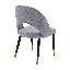 Chaise d'appoint rembourrée grise Rotherham