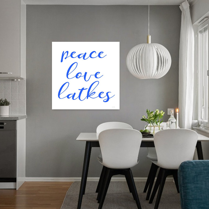 Art contemporain abstrait Peace Peace Latkes, H 32 po x l 32 po