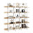5 Tier Bookcase Home Office Open Bookshelf, Vintage Industrial Style Shelf, MDF Board, White Metal Frame-1177560870