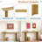 Modern Console Table With Geometric Shape Structure And Wood Grain-537937162