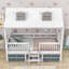 Lit mezzanine en bois avec 4 tiroirs et toit Milinocket-177759786-177759828