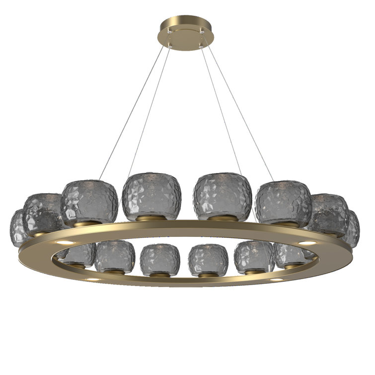 Vessel 16 - Light Dimmable LED Wagon Wheel Chandelier