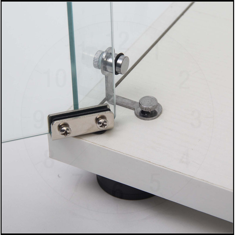 Vitrine polyvalente en verre à deux portes avec plusieurs tablettes, Blanc