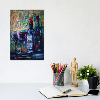 " Tchin-Tchin Wine " by OLena Art Painting Print