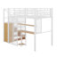 Lit mezzanine double en métal avec garde-robe, bureau et tablettes de rangement-1788287364