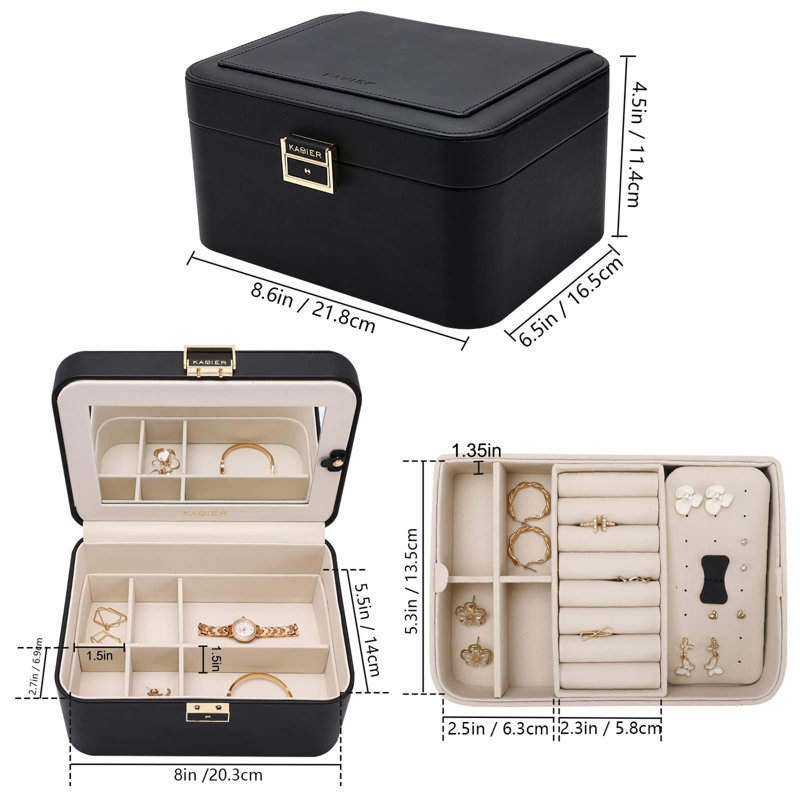 Rovshana Jewellery Box +, Black