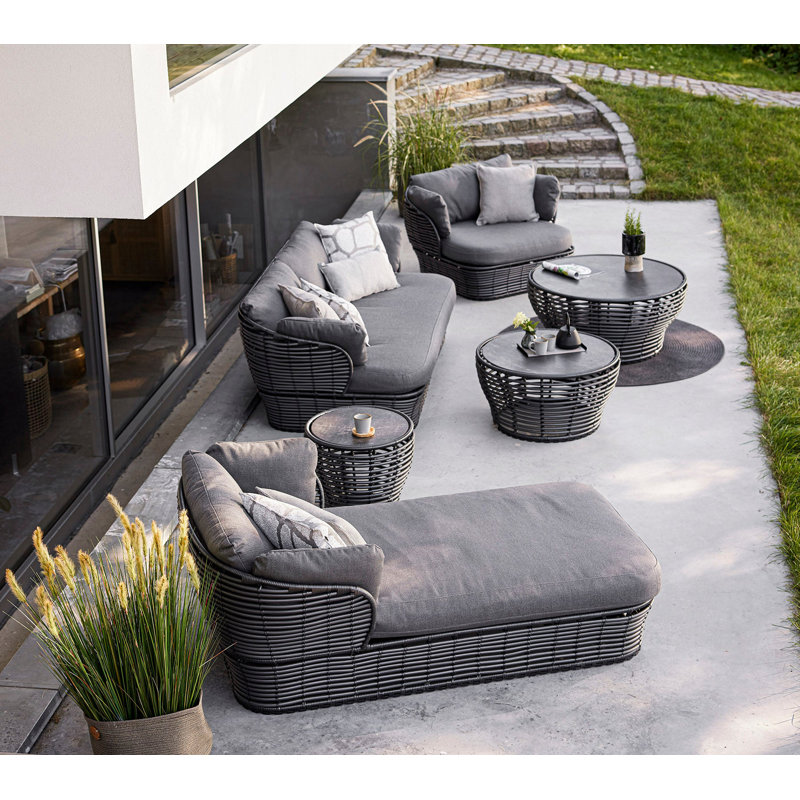 Basket Lounge Chair, Gray, Graphite