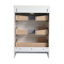 Armoire de salle de bain autoportante 24 po, 3 tiroirs à fermeture douce, (KD-Packing) (meuble-lavabo seulement)